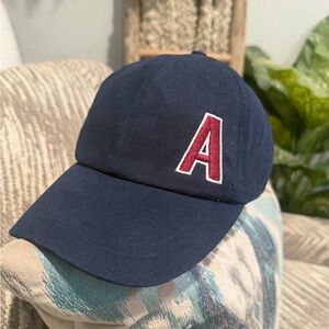 Zara Navy Casual Cap with Red 'A' Patch - M